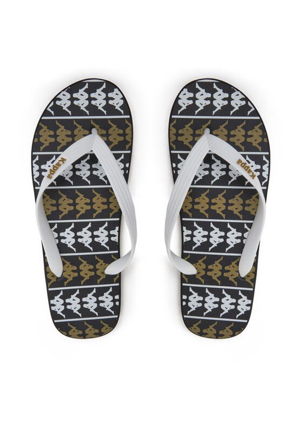 Kappa Japonki 371D2UW White - Black - Green Military Kolorowy. Materiał: materiał. Wzór: kolorowy