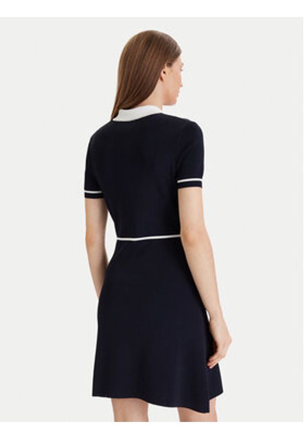 Guess Sukienka dzianinowa V5GK00 Z3D60 Granatowy Regular Fit. Kolor: niebieski. Materiał: wiskoza