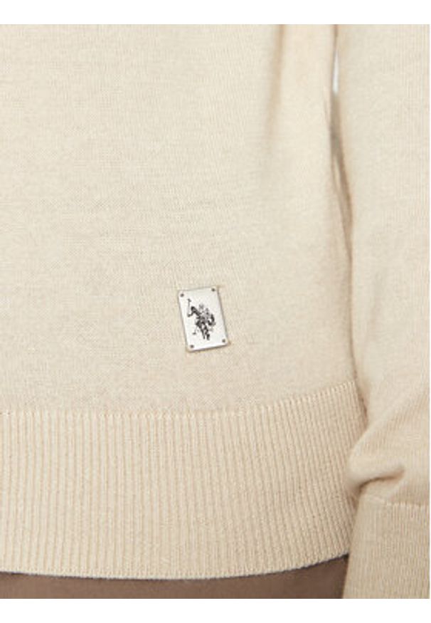 U.S. Polo Assn. Golf MUP3798 Beżowy Slim Fit. Typ kołnierza: polo, golf. Kolor: beżowy. Materiał: bawełna