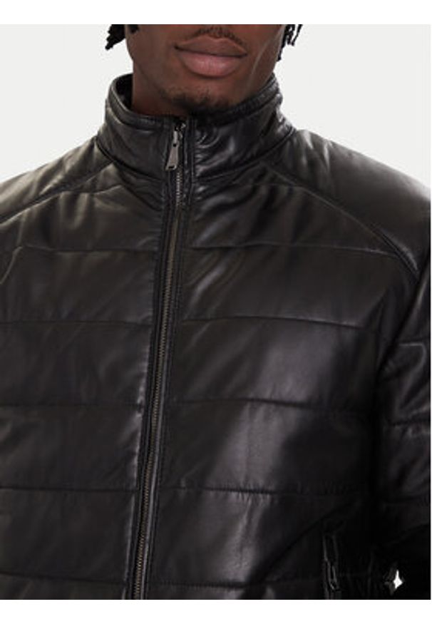 JOOP! Kurtka skórzana 262001980000867 Czarny Regular Fit. Kolor: czarny. Materiał: skóra