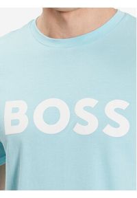 BOSS - Boss T-Shirt 50481923 Błękitny Regular Fit. Kolor: niebieski. Materiał: bawełna #4