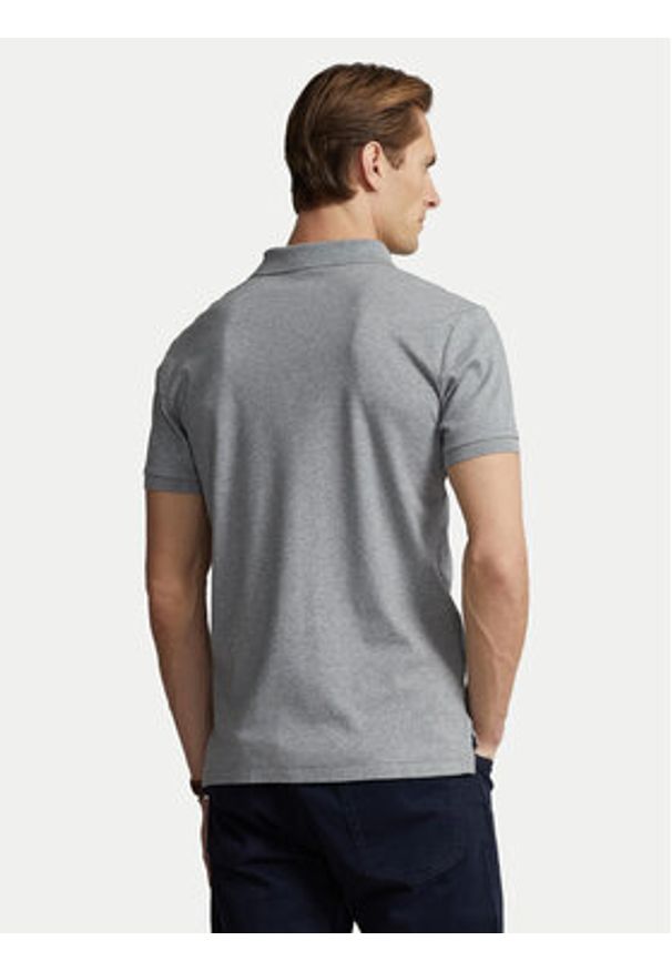 Polo Ralph Lauren Polo 710713130007 Szary Custom Slim Fit. Typ kołnierza: polo. Kolor: szary. Materiał: bawełna