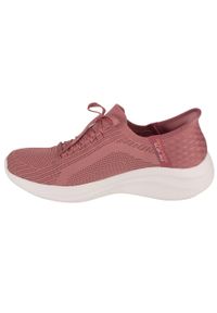 skechers - Buty do chodzenia damskie Skechers Slip-ins Ultra Flex 3.0. Kolor: różowy. Materiał: syntetyk, materiał. Szerokość cholewki: normalna. Sport: turystyka piesza