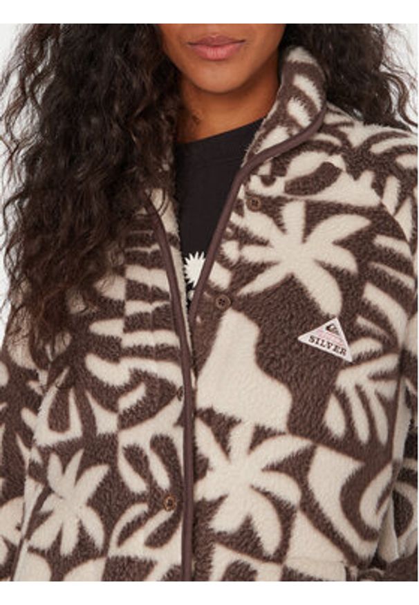 Quiksilver Polar Chalok EQWPF03003 Brązowy Relaxed Fit. Kolor: brązowy. Materiał: syntetyk