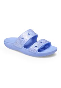 Klapki dziecięce Crocs Classic Crocs Glitter. Kolor: niebieski #1