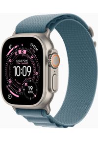 APPLE - Smartwatch Apple Watch Ultra 3 GPS + Cellular 49mm Natural Titanium / Alpine Loop M Niebieski (MEWM4ET/A). Rodzaj zegarka: smartwatch. Kolor: niebieski