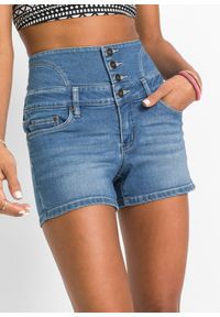 bonprix - Szorty dżinsowe z wysoką talią. Kolor: niebieski #3