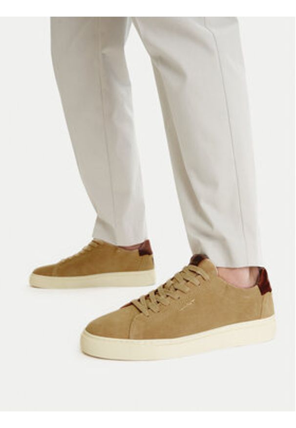 GANT - Gant Sneakersy Mc Julien 32633225 Khaki. Kolor: brązowy. Materiał: zamsz, skóra