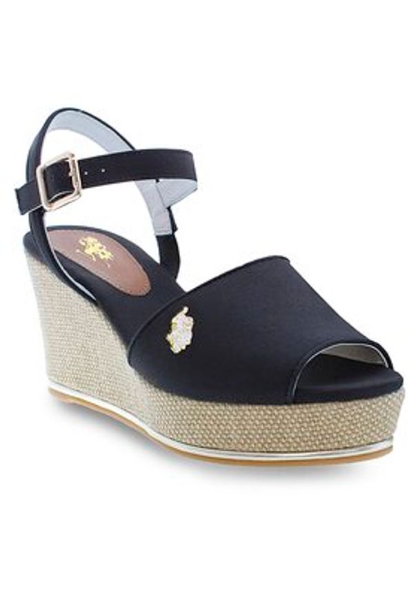 U.S. Polo Assn. Sandały Alyss ALYSSA012 Czarny. Kolor: czarny. Materiał: materiał