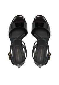 TOMMY HILFIGER - Tommy Hilfiger Sandały Th Elegant Patent Sandal FW0FW08961 Czarny. Kolor: czarny. Materiał: skóra #6