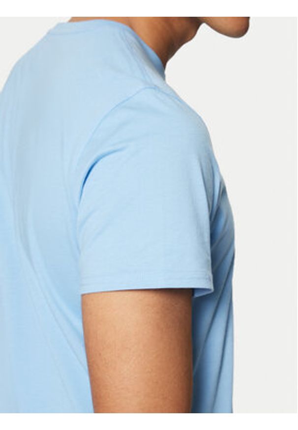 Tommy Jeans T-Shirt DM0DM04411 Niebieski Slim Fit. Kolor: niebieski. Materiał: bawełna