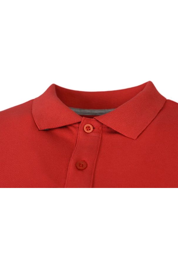 Pako Jeans - Koszulka POLO z Kołnierzykiem, Czerwona Jednokolorowa Krótki Rękaw -PAKO JEANS. Okazja: na co dzień. Typ kołnierza: polo. Kolor: czerwony. Materiał: bawełna, wiskoza. Długość rękawa: krótki rękaw. Długość: krótkie. Styl: casual