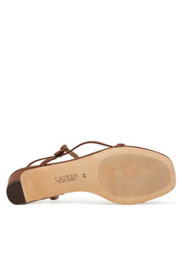 Lauren Ralph Lauren - LAUREN RALPH LAUREN Sandały 802P00097002 Brązowy. Kolor: brązowy. Materiał: skóra