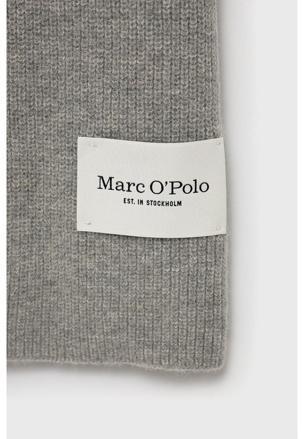 Marc O'Polo - Szalik wełniany. Kolor: szary. Materiał: wełna