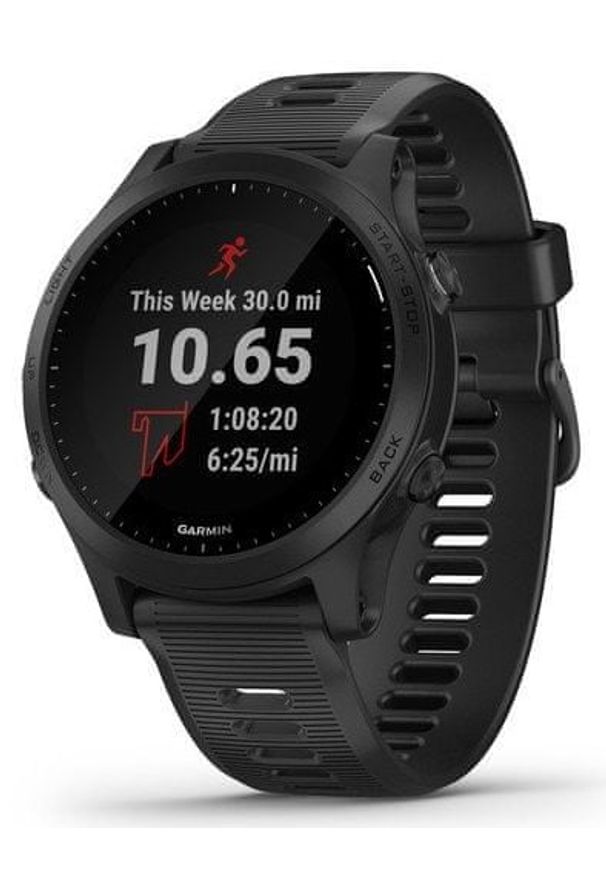 GARMIN - Garmin smartwatch Forerunner 945 Optic, Black & Slate. Rodzaj zegarka: smartwatch. Kolor: czarny