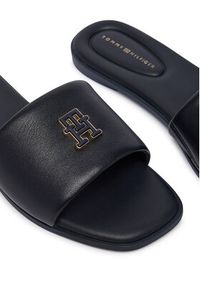 TOMMY HILFIGER - Tommy Hilfiger Klapki Th Logo Hardware Leather Mule FW0FW09292 Granatowy. Kolor: niebieski. Materiał: skóra #6