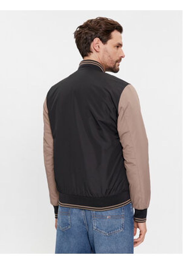 Brave Soul Kurtka bomber MJK-BRODY Czarny Regular Fit. Kolor: czarny. Materiał: syntetyk