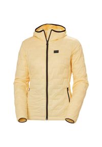 Damska ocieplana kurtka wodoodporna z kapturem Helly Hansen Lifaloft. Typ kołnierza: kaptur. Kolor: żółty. Sezon: zima. Sport: narciarstwo #1