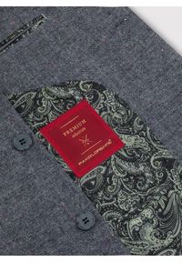 Szara marynarka męska P22WP-3X-043-S-S - Pako Lorente. Okazja: na co dzień. Kolor: szary. Materiał: jeans. Wzór: gładki. Styl: casual #3