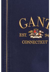 GANT - Gant - Bluza bawełniana. Okazja: na co dzień. Typ kołnierza: kaptur. Kolor: niebieski. Materiał: bawełna. Styl: casual #5
