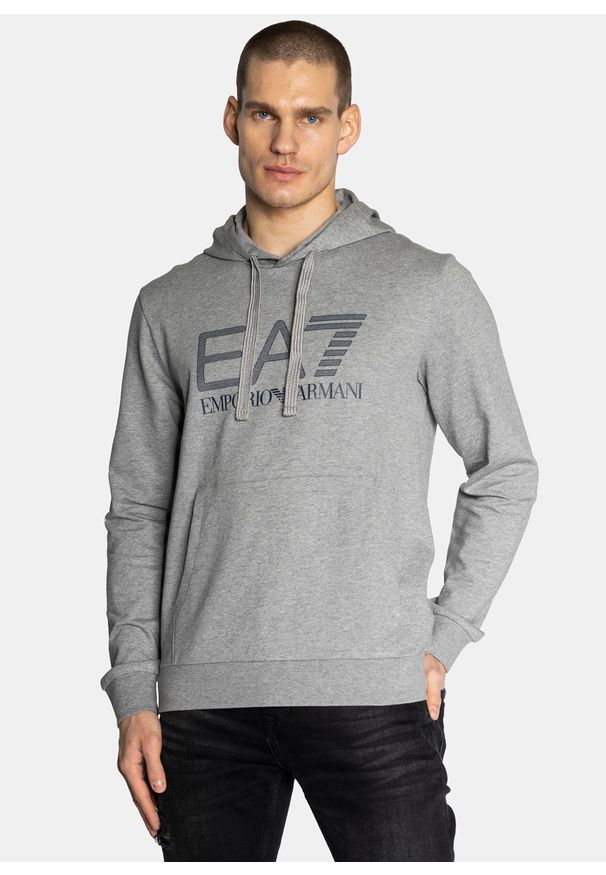 Bluza męska EA7 Emporio Armani Regular Fit (3KPM62 PJ05Z 3905). Kolor: szary. Styl: sportowy