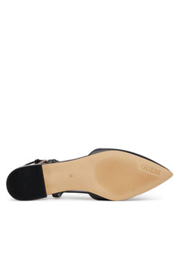 Guess Baleriny FLTFRA LEA05 Czarny. Kolor: czarny. Materiał: skóra