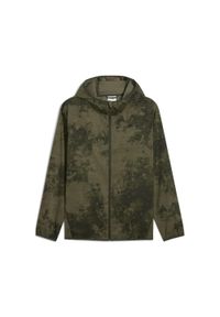 Puma - Męska kurtka TAD ESSENTIALS AOP PUMA Dark Olive Green. Kolor: zielony. Sport: bieganie, fitness