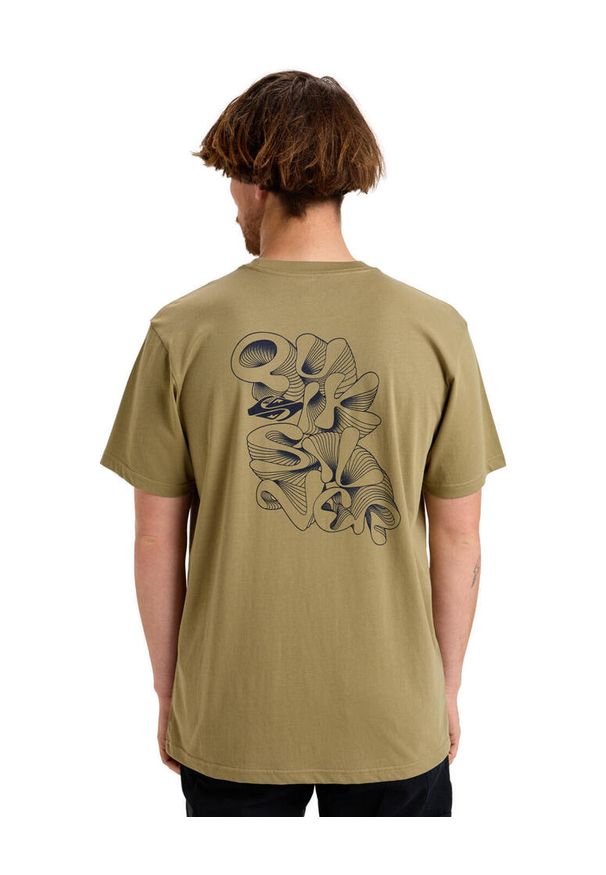 Quiksilver - Koszulka z krótkim rękawem dla Mężczyzn EV RIPPLE FONT Beżowy. Kolor: beżowy. Materiał: materiał, bawełna. Długość rękawa: krótki rękaw. Długość: krótkie. Wzór: nadruk