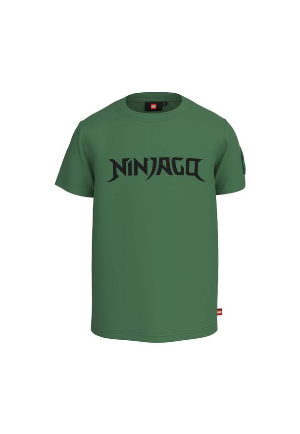 Koszulka bawełniana dziecięca LEGO Ninjago TAYLOR 106. Kolor: zielony. Materiał: bawełna