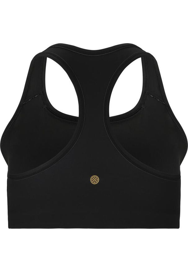 Biustonosz dla kobiet Athlecia Myolie. Kolor: czarny. Materiał: poliester, elastan. Sport: fitness