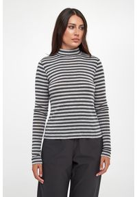 Golf damski w paski Blasy MM. Typ kołnierza: golf. Wzór: paski #4