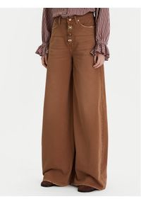 ViCOLO Jeansy DF5057 Brązowy Wide Leg. Kolor: brązowy #1