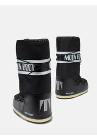 Śniegowce damskie Moon Boot ICON BLACK NYLON BOOTS. Kolor: czarny. Materiał: nylon