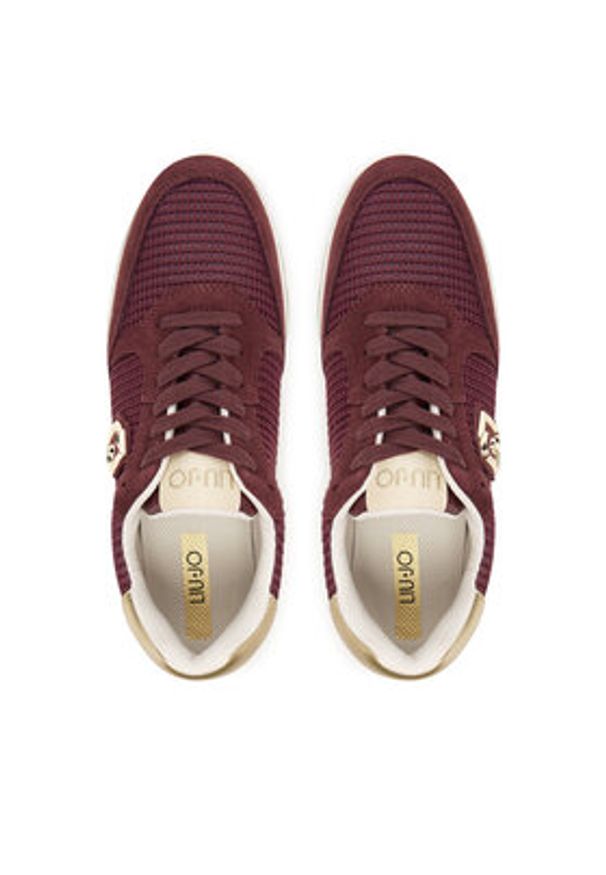 Liu Jo Sneakersy Amazing 25 BF5049 PX027 Bordowy. Kolor: czerwony. Materiał: skóra, zamsz