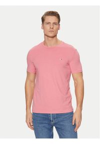 Tommy Jeans T-Shirt Jaspe DM0DM20363 Różowy Slim Fit. Kolor: różowy. Materiał: bawełna