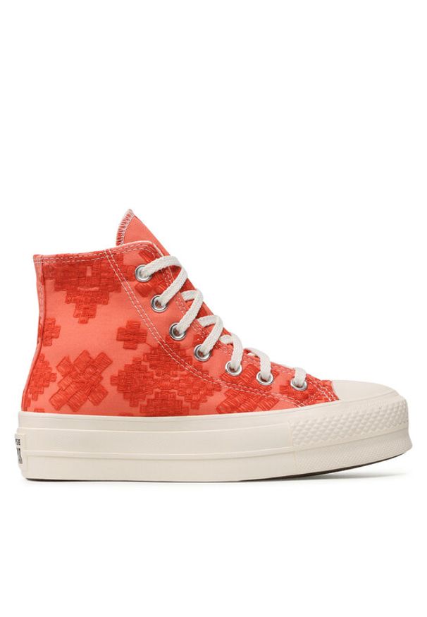 Converse Trampki Chuck Taylor All Star Lift Festival Broderie A02233C Czerwony. Kolor: czerwony. Materiał: materiał