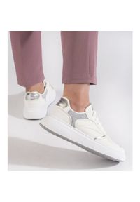 Shelvt Sneakersy damskie białe. Kolor: biały #5