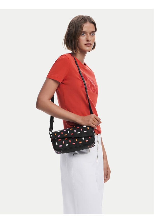 Desigual Torebka 25SAXP82 Czarny. Kolor: czarny. Materiał: skórzane