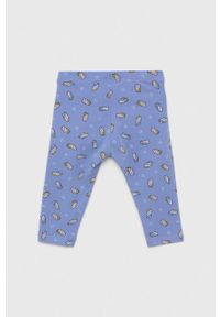 United Colors of Benetton legginsy dziecięce kolor fioletowy wzorzyste. Kolor: fioletowy. Materiał: dzianina #3
