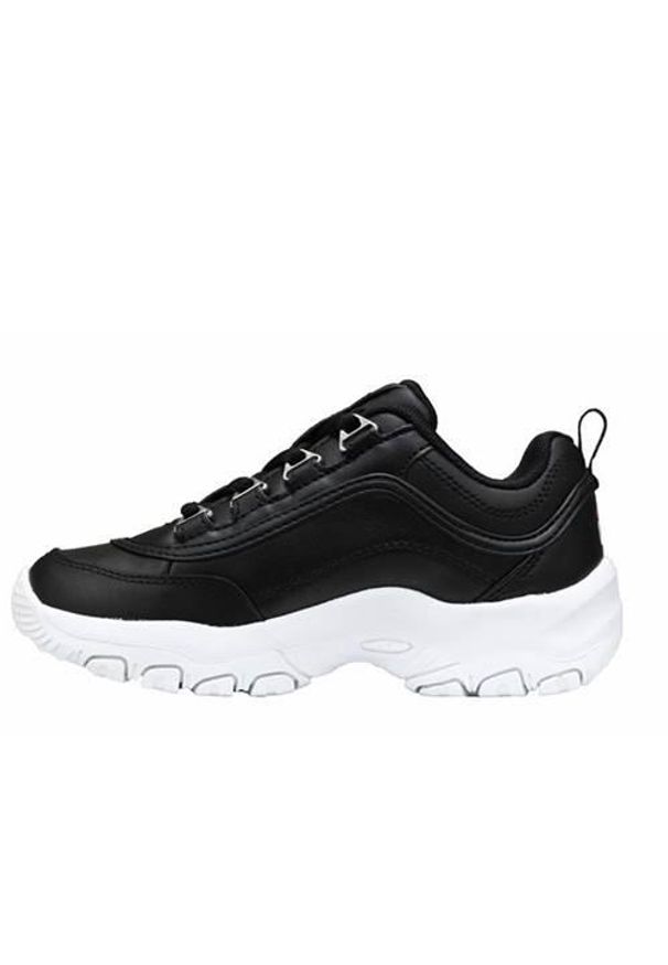 Buty do chodzenia dla dzieci Fila Strada Low Kids. Zapięcie: sznurówki. Kolor: czarny. Materiał: materiał, syntetyk. Szerokość cholewki: normalna. Sport: turystyka piesza