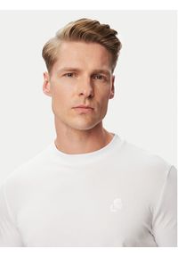 Karl Lagerfeld - KARL LAGERFELD T-Shirt 755750 500221 Biały Regular Fit. Typ kołnierza: dekolt w karo. Kolor: biały. Materiał: bawełna #4