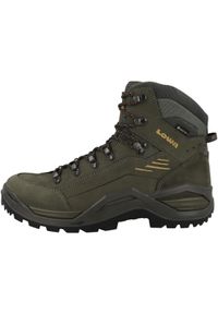 Buty trekkingowe męskie Lowa Renegade Evo Mid Gtx. Wysokość cholewki: za kostkę. Zapięcie: sznurówki. Kolor: zielony. Materiał: materiał, skóra, syntetyk. Szerokość cholewki: normalna