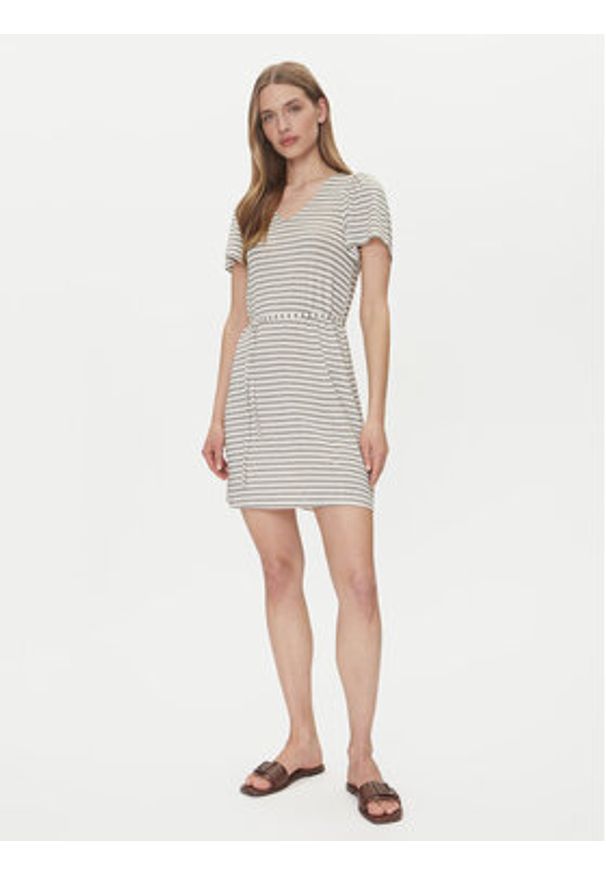 Vero Moda Sukienka letnia Gina 10325612 Beżowy Regular Fit. Kolor: beżowy. Materiał: wiskoza. Sezon: lato