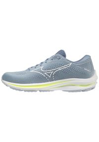Buty do biegania damskie Mizuno Wave Rider 25. Zapięcie: sznurówki. Kolor: szary, wielokolorowy, żółty. Materiał: syntetyk, tkanina, materiał. Szerokość cholewki: normalna. Model: Mizuno Wave. Sport: bieganie