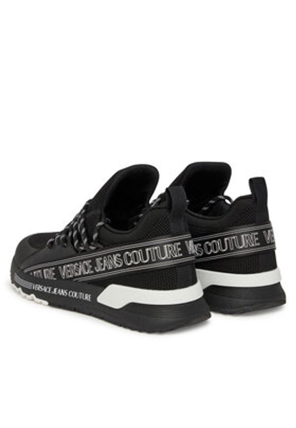 Versace Jeans Couture Sneakersy 78YA3SA3 Czarny. Kolor: czarny. Materiał: materiał