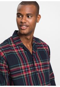 bonprix - Piżama męska z miękkiej flaneli zapinana na guziki. Kolor: niebieski #3