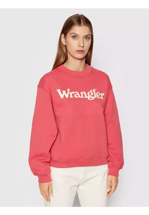 Wrangler - WRANGLER RETRO SWEAT DAMSKA BLUZA KLASYCZNA LOGO HOLLY BERRY W6N0HAXGH. Styl: klasyczny, retro