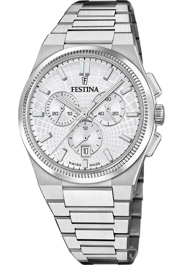 Zegarek męski Festina F20059-1 srebrny. Kolor: srebrny