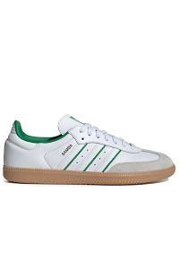 Adidas - Buty adidas Originals Samba OG JI2044 - białe. Okazja: na co dzień. Zapięcie: sznurówki. Kolor: biały. Materiał: zamsz, skóra, syntetyk, guma. Szerokość cholewki: normalna