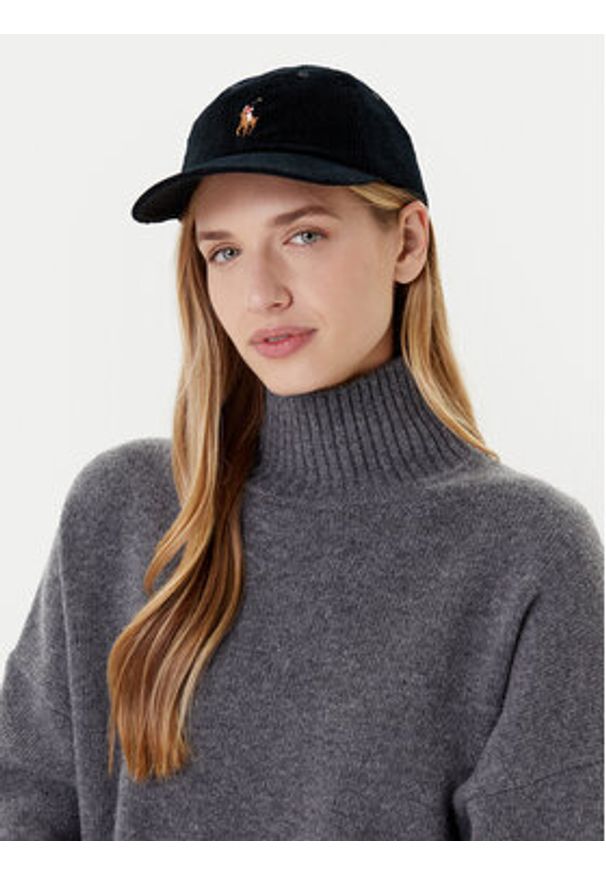 Polo Ralph Lauren Czapka z daszkiem 211A90413002 Czarny. Kolor: czarny. Materiał: bawełna